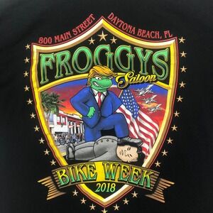 Froggys Saloon Daytona‎ Beach Bike Week 2018 Graphic T-Shirt XL